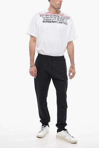 Brushed Cotton Sweatpants with LIQUID Ton su Ton Print