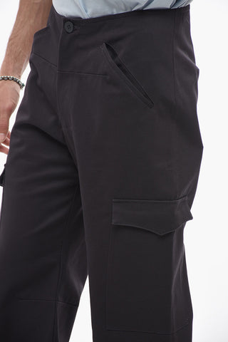 Pantaloni Cargo in Twill di Cotone 