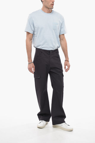 Pantaloni Cargo in Twill di Cotone 