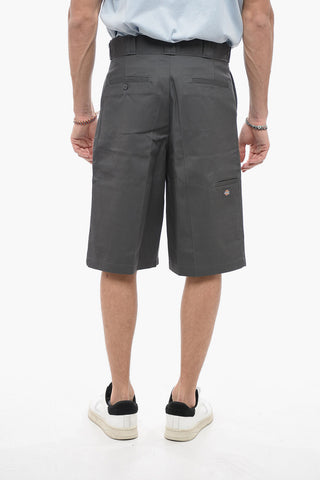 Solid Color Loose Fit Shorts with Belt Loops