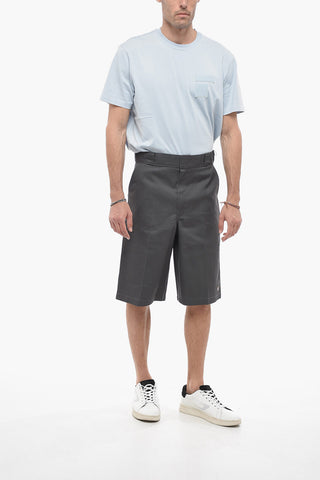 Solid Color Loose Fit Shorts with Belt Loops
