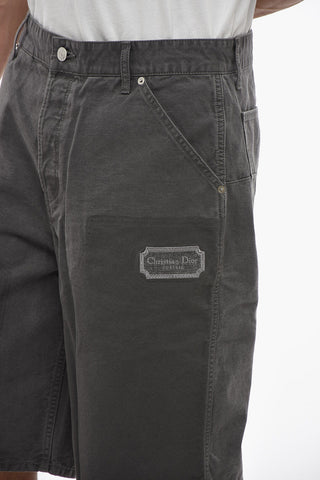 COUTURE Cotton Shorts with Belt Loops