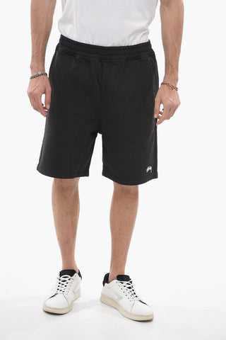 Shorts in Cotone Felpato STOCK Con Elastico in Vita