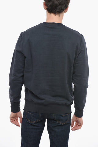 Brushed Cotton Sweatshirt with Logo Print