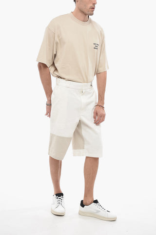 Two-Tone Loose Fit Shorts with Belt Loops