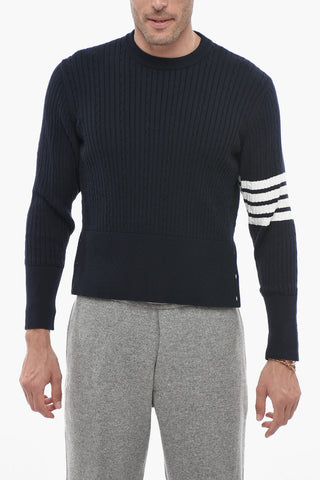 Crew Neck BABY CABLE Aran Cotton Sweater