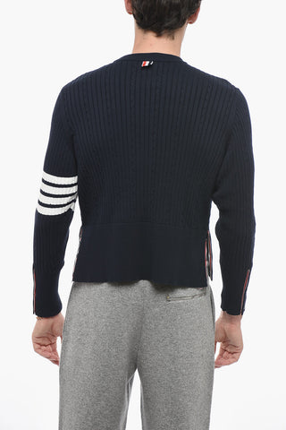 Crew Neck BABY CABLE Aran Cotton Sweater