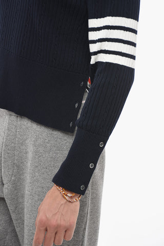Crew Neck BABY CABLE Aran Cotton Sweater