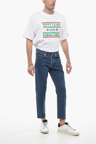 Jeans Skinny Fit in Denim Lavaggio Scuro 16cm