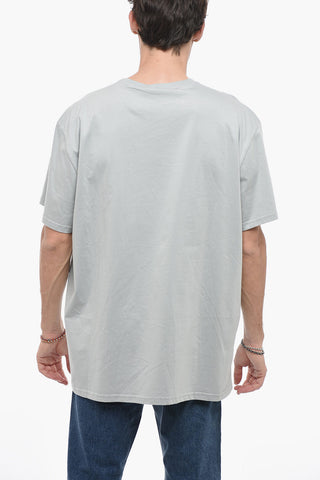T-Shirt Girocollo in Cotone con Logo Stampato