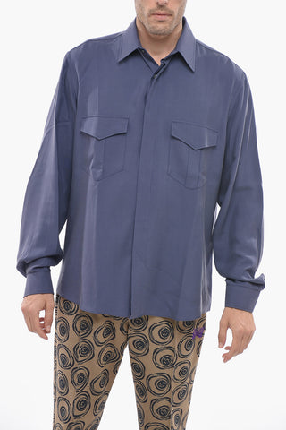 Silk Saharan Shirt with Standard Collar