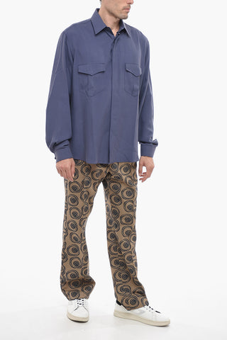 Silk Saharan Shirt with Standard Collar