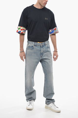 Jeans Straight Fit in Denim Stone Washed 21cm