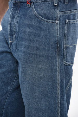 Cropped Fit Mid Washed Denims with Straight Leg 24cm