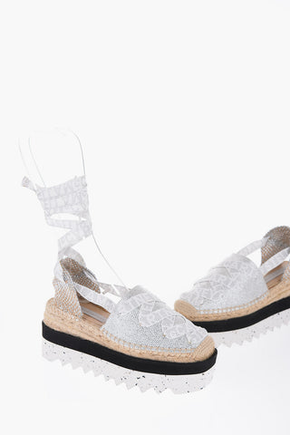 Sandali In Lurex Con suola Espadrillas