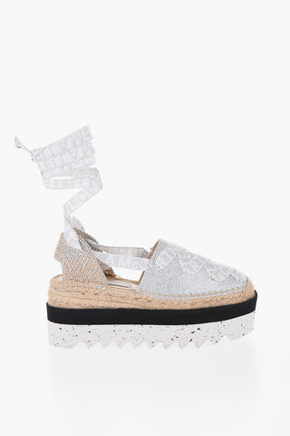 Sandali In Lurex Con suola Espadrillas