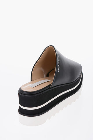 Vegan leather SlidesWith platform Sole 8 cm