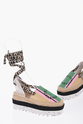 Raffia GAIA Sandals With Wedge 7 cm