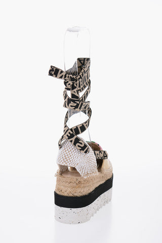 Raffia GAIA Sandals With Wedge 7 cm