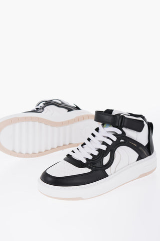Vegan Leather S-WAVE High-Top Sneakers