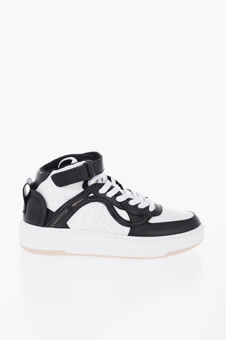 Vegan Leather S-WAVE High-Top Sneakers