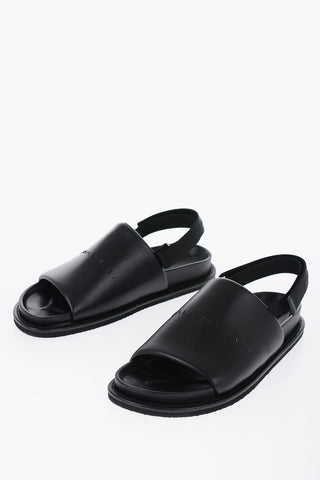 Vegan Leather Logoed Sandals
