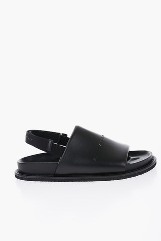 Vegan Leather Logoed Sandals