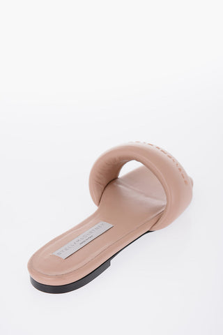 Vegan Leather Logoed Padded Slides