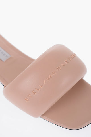 Vegan Leather Logoed Padded Slides