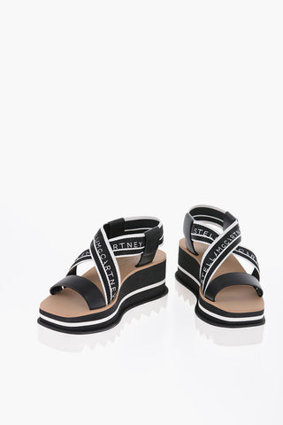Logoed Sandals With Wedge 8 cm