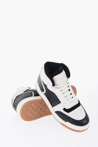 Leather High-Top Sneakers