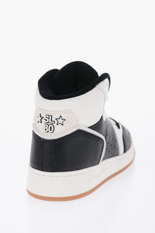 Leather High-Top Sneakers
