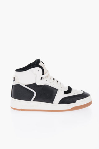 Leather High-Top Sneakers