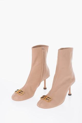 Leather GROUPIE Booties With logo Statement