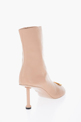Leather GROUPIE Booties With logo Statement