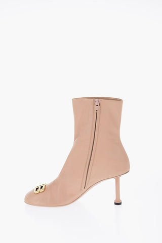 Leather GROUPIE Booties With logo Statement