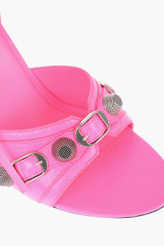 Sandali In Pelle CAGOLE Con Dettagli Fibbie Tacco 12 cm