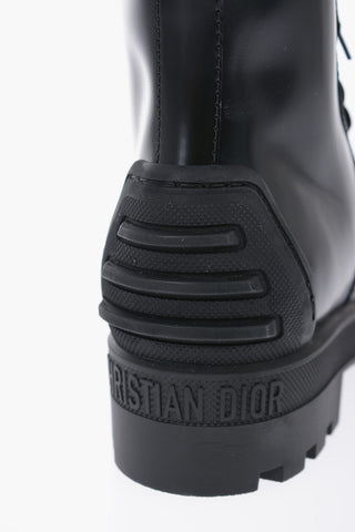 Leather DIORIRON Combat Boots With Cutouts