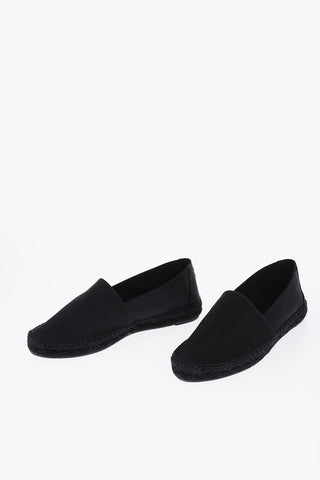 Silk Espadrillas With Embroidered Logo