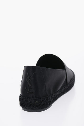 Silk Espadrillas With Embroidered Logo