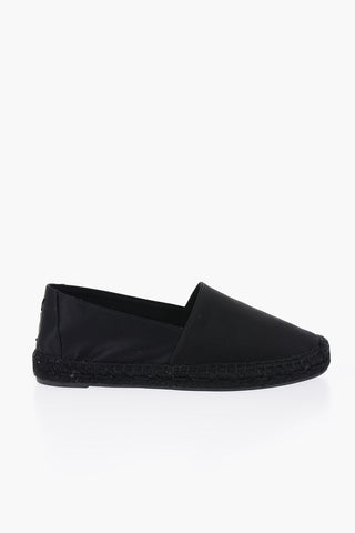 Silk Espadrillas With Embroidered Logo