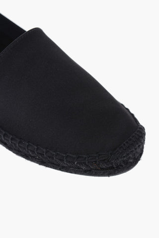 Silk Espadrillas With Embroidered Logo