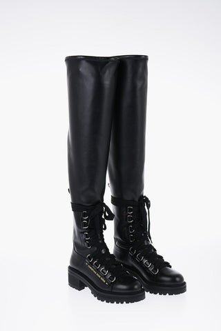 Stretchy D-FIGHT Thigh-High Combat Boots