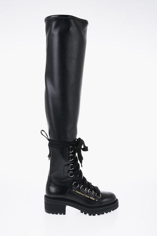 Stretchy D-FIGHT Thigh-High Combat Boots