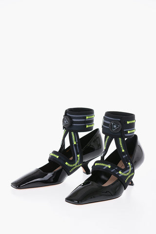 Hike Ankle Strap Patent Leather Pumps 5cm