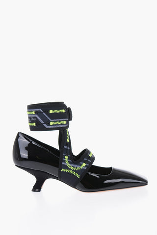Hike Ankle Strap Patent Leather Pumps 5cm