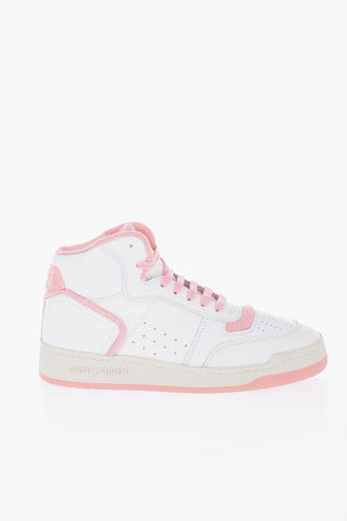 Sneakers High-Top In Pelle Con Dettagli A contrasto