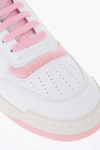 Sneakers High-Top In Pelle Con Dettagli A contrasto
