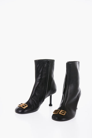 Leather GROUPIE Booties With logo Statement