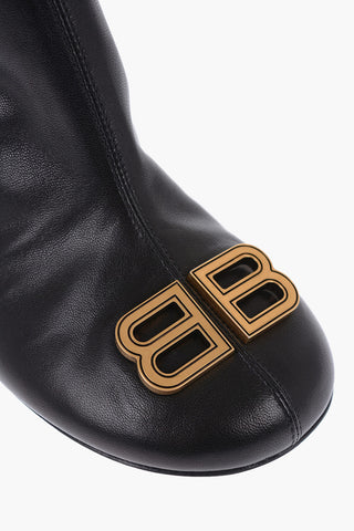 Leather GROUPIE Booties With logo Statement